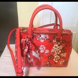 Michael Kors Kellen Red Sangria Satchel